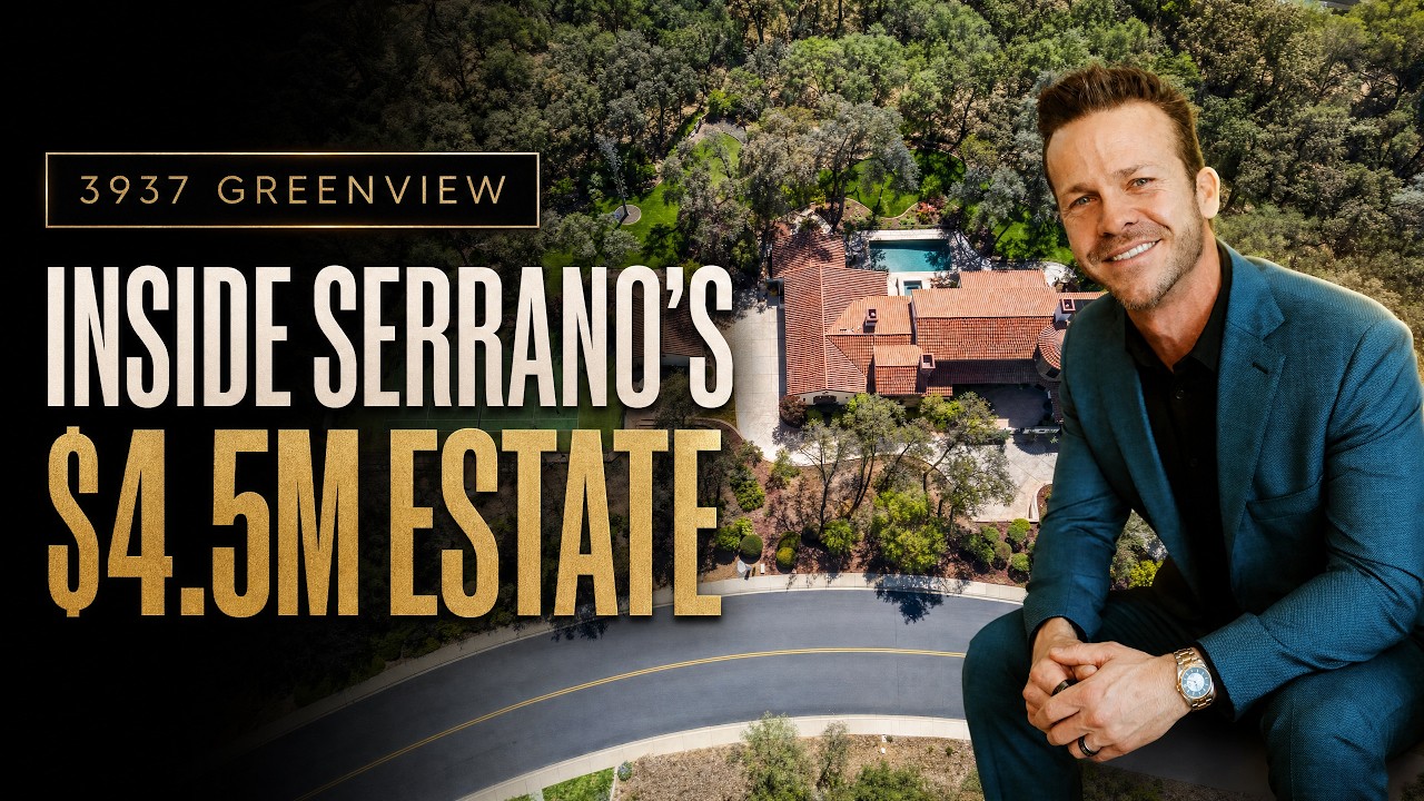 Chris Wolfe YouTube thumbnail for the 3937 Greenview Drive Serrano estate tour