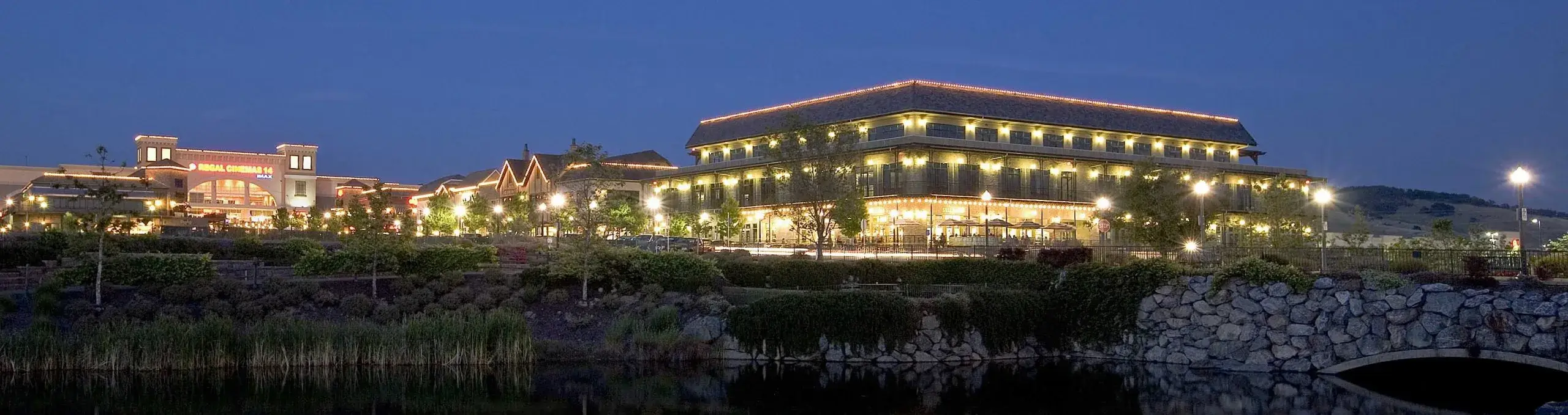 Evening scene at El Dorado Hills Town Center