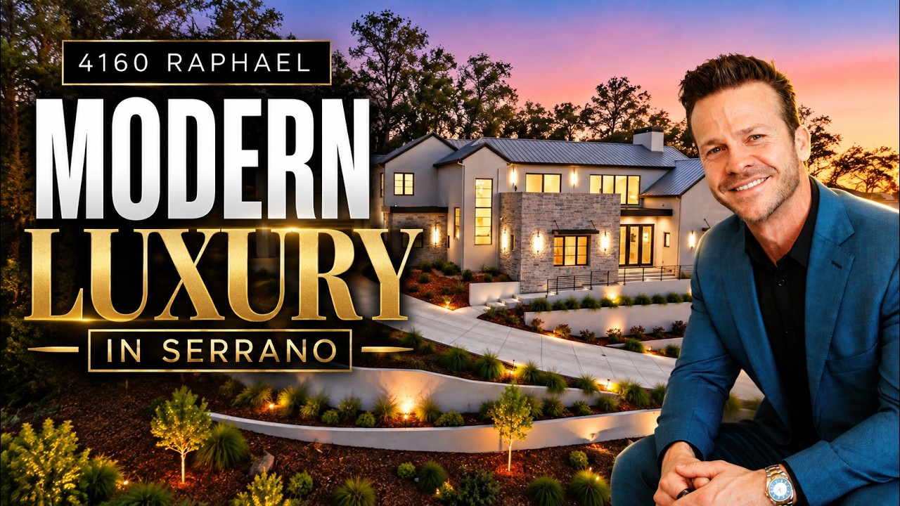 Chris Wolfe YouTube thumbnail for the 4160 Raphael Drive Serrano estate tour